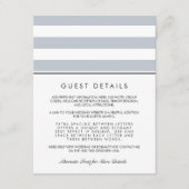 Metro Stripe Guest Information Kaart | Grijs (Voorkant)