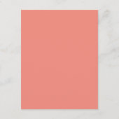 Metro Stripe Guest Information Kaart | Koraal en g (Achterkant)