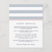 Metro Stripe Guest Information Kaart | Koraal en g (Voorkant)