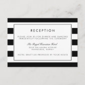 Metro Stripe Ontvankaart | Zwart Informatiekaartje (Voorkant)