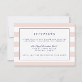 Metro Stripe Ontvarkaart | Roze en Marineblauw Kaart (Voorkant)