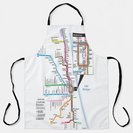 metro van Chicago Schort (Voorkant)