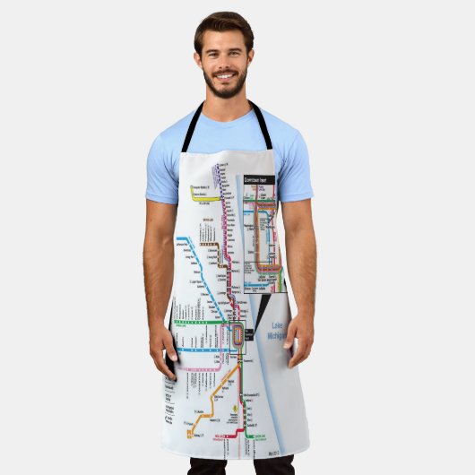 metro van Chicago Schort (Gedragen)