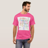 Metro van Mexico-Stad kaart T-shirt (Voorkant volledig)