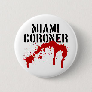 Metro van Miami PD Coroner Ronde Button 5,7 Cm