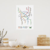 Metro World Poster (Keuken)