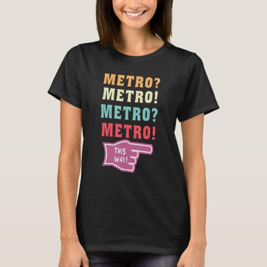 metro zo virale metro man meme t-shirt (Voorkant)