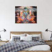 MetroForest omwikkeld doek Canvas Afdruk (Insitu (Slaapkamer))