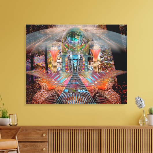 MetroForest omwikkeld doek Canvas Afdruk (Insitu (Woonkamer))