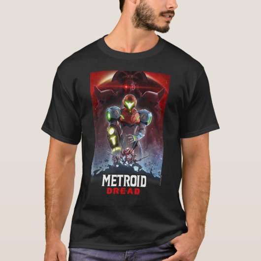 Metroid Dread Galactic Group Gaming Poster T-shirt (Voorkant)