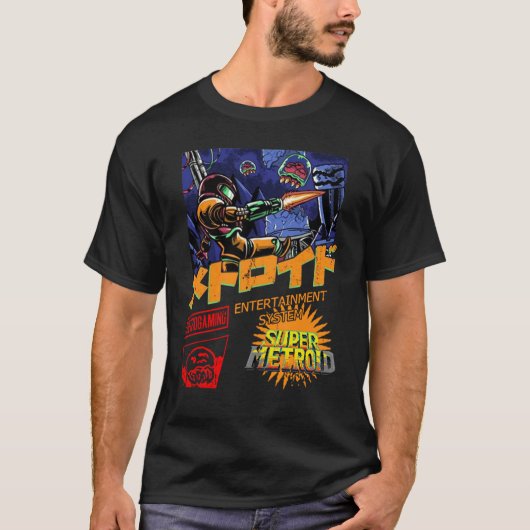 Metroid Dread Retro design grafische Samus T-Shirt (Voorkant)