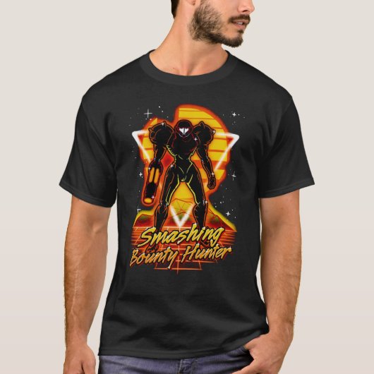 Metroid Dread Samus Retro Design grafisch T-shirt (Voorkant)