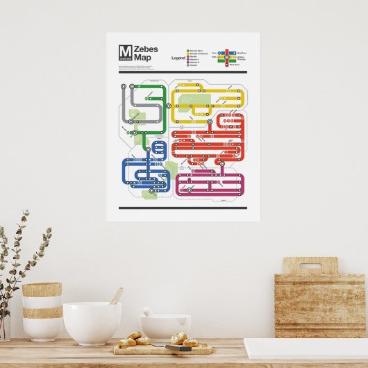 Metroid Metro NES-kaarten Poster (Keuken)