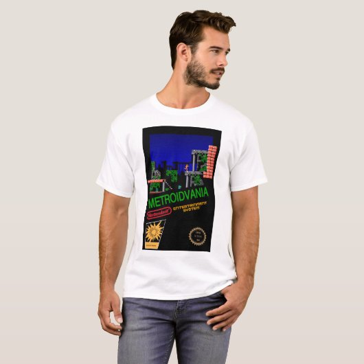 Metroidvania T-shirt (Voorkant volledig)