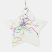 Metrokaart Madrid (Spanje) Keramisch Ornament (Voorkant)