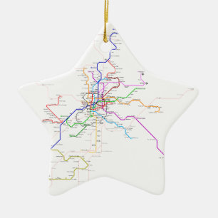 Metrokaart Madrid (Spanje) Keramisch Ornament