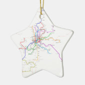 Metrokaart Madrid (Spanje) Keramisch Ornament (Links)