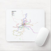 Metrokaart Madrid (Spanje) Muismat (Met muis)