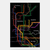 metrokaart NY-City Acryl Bord (Voorkant)