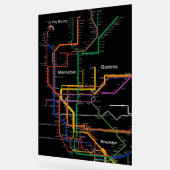 metrokaart NY-City Acryl Bord (Hoek)