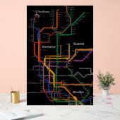 metrokaart NY-City Acryl Bord (Huwelijk)