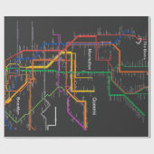 metrokaart NY-City Cadeaupapier (Vlak)