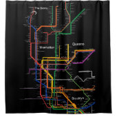 metrokaart NY-City Douchegordijn (Voorkant)