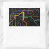 metrokaart NY-City Rechthoekige Sticker (Tas)