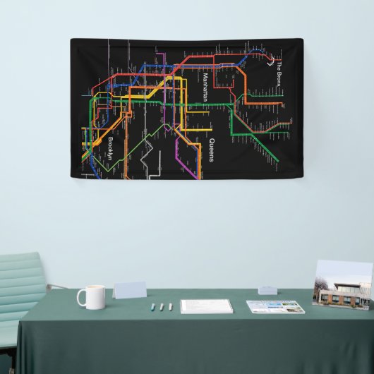 metrokaart NY-City Spandoek (Beurs)