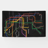 metrokaart NY-City Spandoek (Horizontaal)
