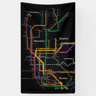 metrokaart NY-City Spandoek