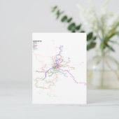 Metrokaart Spanje-Madrid Briefkaart (Staand voorkant)