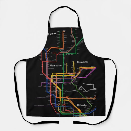 Metrokaart van New York Schort (Voorkant)