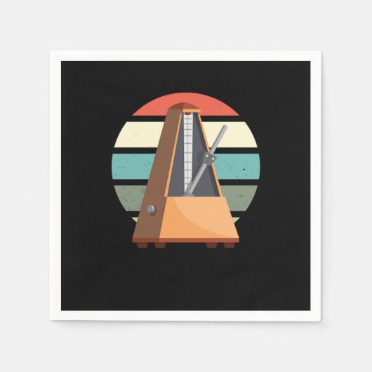 Metronome Retro Musician Music Piano Player Pianis Servet (Voorkant)