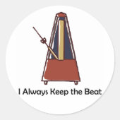 Metronoom Ronde Sticker (Voorkant)