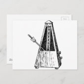 Metronoom tekening. Onderhoudster Briefkaart (Voorkant / Achterkant)