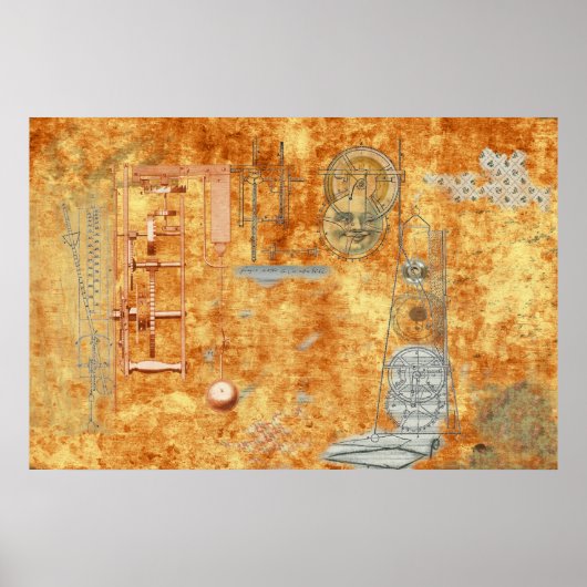 Metronoom verhaal, tijd en Tempo Poster (Voorkant)