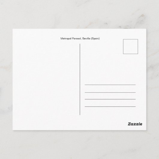 Metropol Parasol, Sevilla Briefkaart (Achterkant)