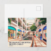 Metropole Shopping Monte-Carlo Monaco Briefkaart (Voorkant / Achterkant)
