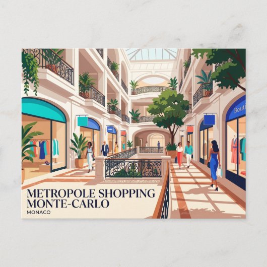 Metropole Shopping Monte-Carlo Monaco Briefkaart (Voorkant)