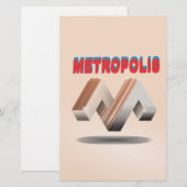 metropolis 1 briefpapier (Voorkant / Achterkant)