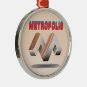 metropolis 1 metalen ornament (Rechts)