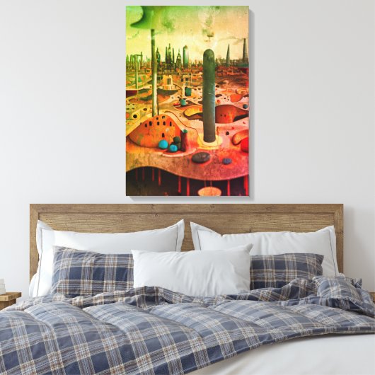 Metropolis Canvas Afdruk (Insitu (Slaapkamer))