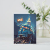 Metropolis Express | Art Deco New York trein Briefkaart (Staand voorkant)