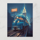 Metropolis Express | Art Deco New York trein Briefkaart (Voorkant)