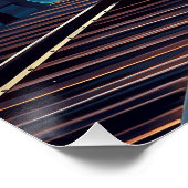 Metropolis Express | Art Deco New York trein Perfect Poster (Hoek)