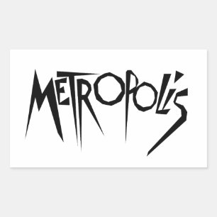 Metropolis film poster titel  bioscoop art f rechthoekige sticker