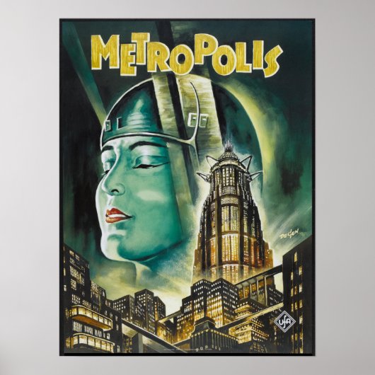 METROPOLIS Fritz Lang Sci-Fi Drama 1927 Old Film Poster (Voorkant)