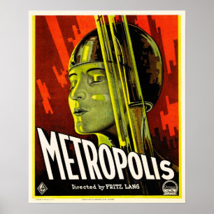 METROPOLIS geleid door Fritz Lang 1927 Old Film Poster