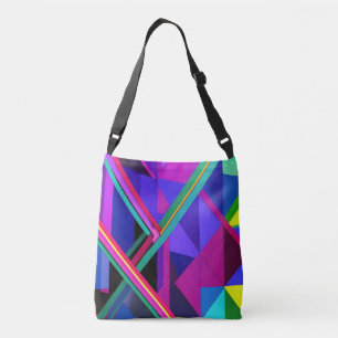Metropolis Grid: een digitale reflectie Crossbody Tas